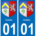 01 Cuzieu-aufkleber plakette ez stadt