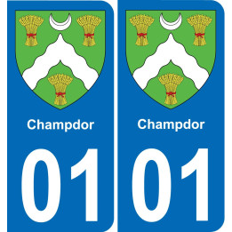 01 Champdor sticker plate registration city