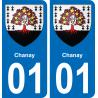 01 Pau autocollant sticker plaque immatriculation auto ville