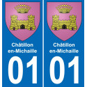 01 Châtillon-en-Michaille sticker plate registration city