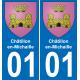 01 Pau autocollant sticker plaque immatriculation auto ville