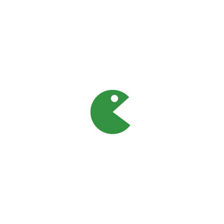 Pac-man pomme sticker adhesif pour mac apple