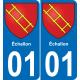 01 Échallon placa etiqueta de registro de la ciudad