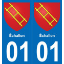01 Échallon sticker plate registration city