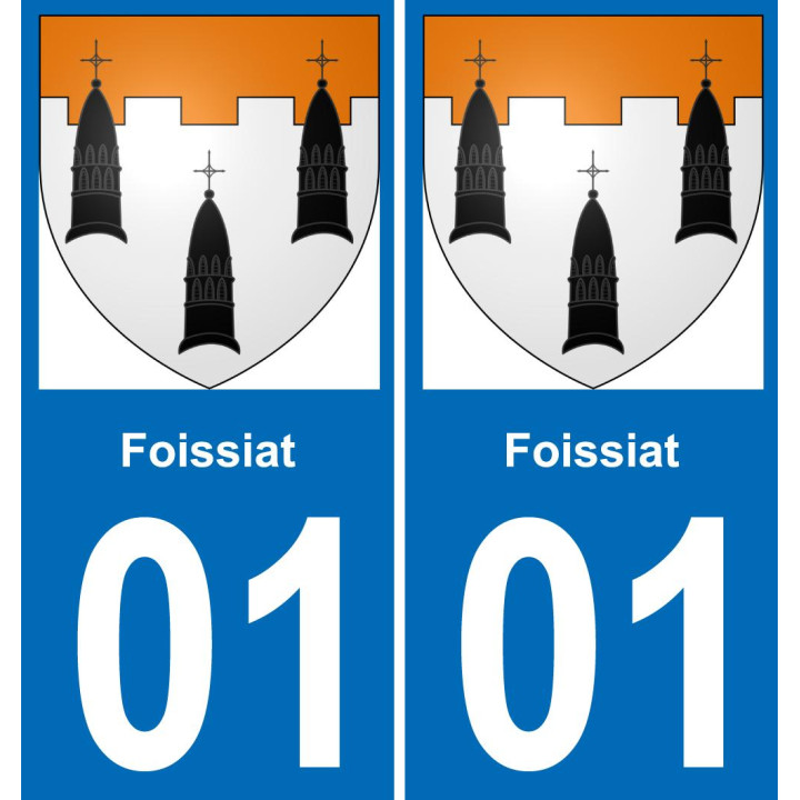 01 Foissiat sticker plate registration city