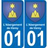 01 L'Abergement-de-Varey placa etiqueta de registro de la ciudad