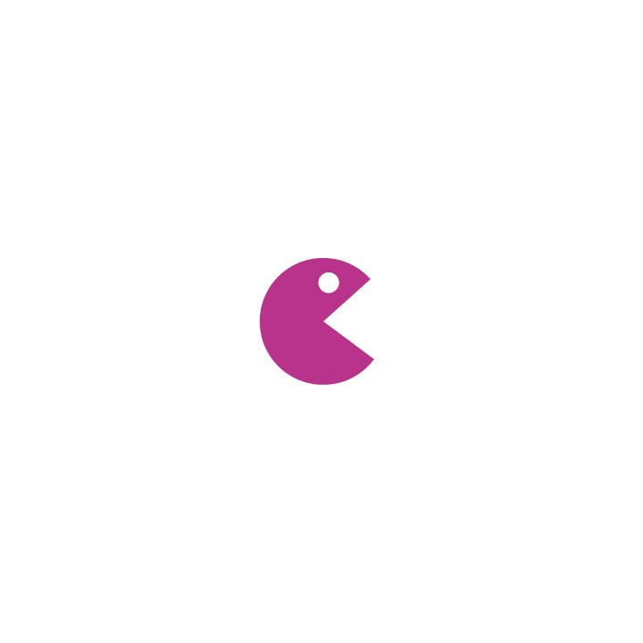 Pac-man pomme sticker adhesif pour mac apple