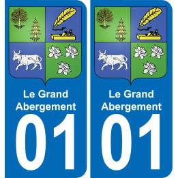 01 Le Grand-Abergement autocollant sticker plaque immatriculation auto ville