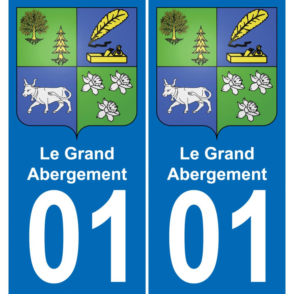 01 Le Grand-Abergement autocollant sticker plaque immatriculation auto ville