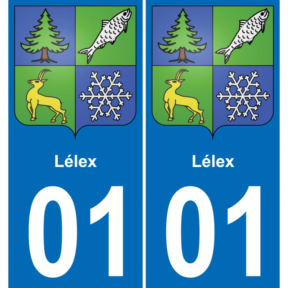 01 Lélex placa etiqueta de registro de la ciudad