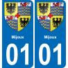 01 Mijoux sticker plate registration city