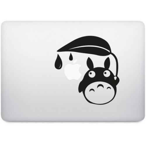 Totoro pomme sticker adhesif pour mac apple