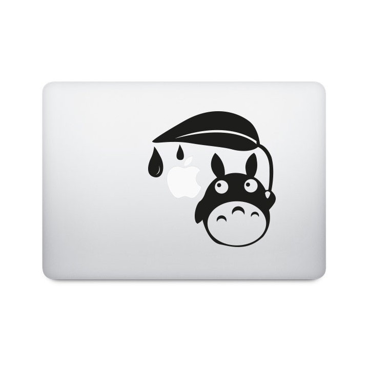 Totoro pomme sticker adhesif pour mac apple