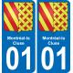 01 Pau autocollant sticker plaque immatriculation auto ville