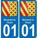 01 Montréal-la-Cluse adesivo piastra di registrazione city