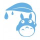 Totoro pomme sticker adhesif pour mac apple