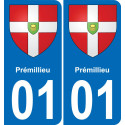 01 Prémillieu sticker plate registration city