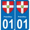 01 Prémillieu sticker plate registration city