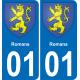 01 Romans adesivo piastra di registrazione city