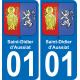 01 Pau autocollant sticker plaque immatriculation auto ville