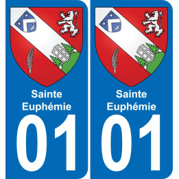 01 Sainte-Euphémie sticker plate registration city