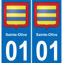 01 Sainte-Olive-aufkleber plakette ez stadt
