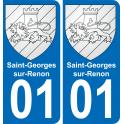 01 Saint-Georges-sur-Renon-aufkleber plakette ez stadt