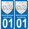 01 Saint-Georges-sur-Renon placa etiqueta de registro de la ciudad