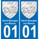 01 Saint-Georges-sur-Renon sticker plate registration city