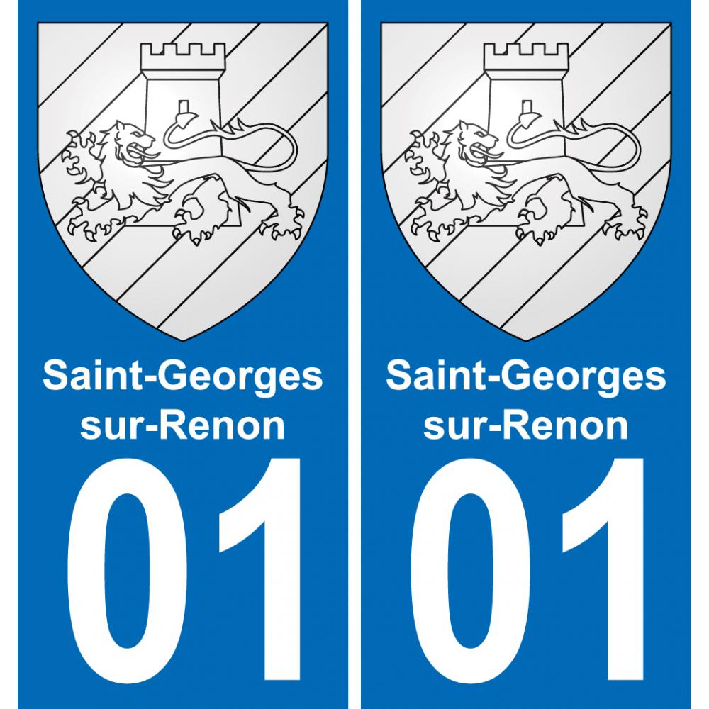 01 Saint-Georges-sur-Renon sticker plate registration city