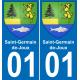 01 Pau autocollant sticker plaque immatriculation auto ville