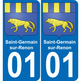01 Saint-Germain-sur-Renon sticker plate registration city