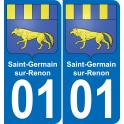 01 Pau autocollant sticker plaque immatriculation auto ville