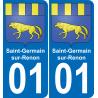 01 Saint-Germain-sur-Renon placa etiqueta de registro de la ciudad