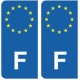 F Europe autocollant plaque
