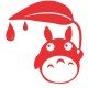 Totoro pomme sticker adhesif pour mac apple