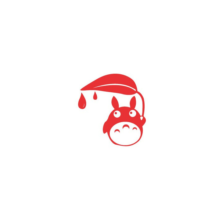 Totoro pomme sticker adhesif pour mac apple