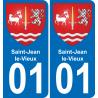 01 Saint-Jean-le-Vieux sticker plate registration city