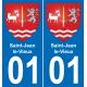 01 Saint-Jean-le-Vieux autocollant sticker plaque immatriculation auto ville
