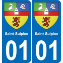 01 Saint-Sulpice sticker plate registration city