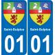 01 Pau autocollant sticker plaque immatriculation auto ville