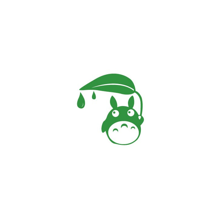 Totoro pomme sticker adhesif pour mac apple
