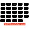 Étiquettes adhésives x24 vignette couleur et texte au choix épices conserve confiture rangement logo349