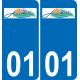 64 Pau logo autocollant plaque immatriculation auto ville sticker