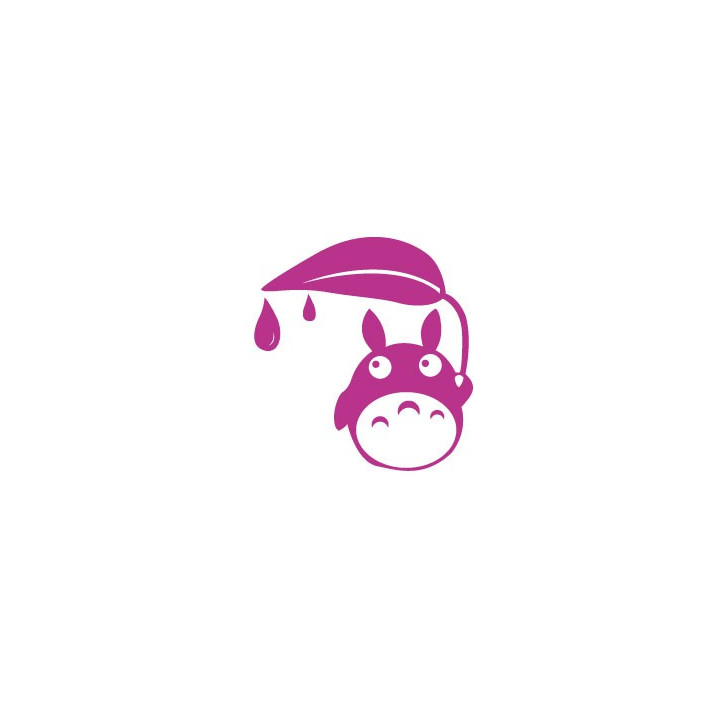 Totoro pomme sticker adhesif pour mac apple