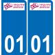 01 Bourg-en-Bresse logo adesivo piastra di registrazione city