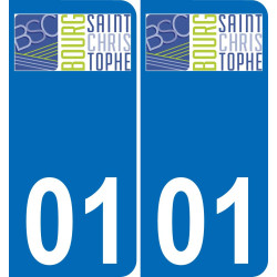 01 Bourg-Saint-Christophe-logo aufkleber plakette ez stadt