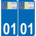 01 Bourg-Saint-Christophe logo sticker plate registration city