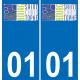64 Pau logo autocollant plaque immatriculation auto ville sticker