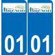 01 Brénod logo adesivo piastra di registrazione city